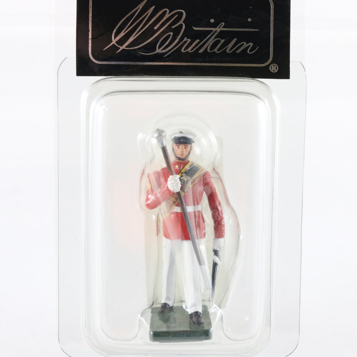US Marine Corps Drum Major Red Coat Soldier Britains 1:32 48507 Metal Figure