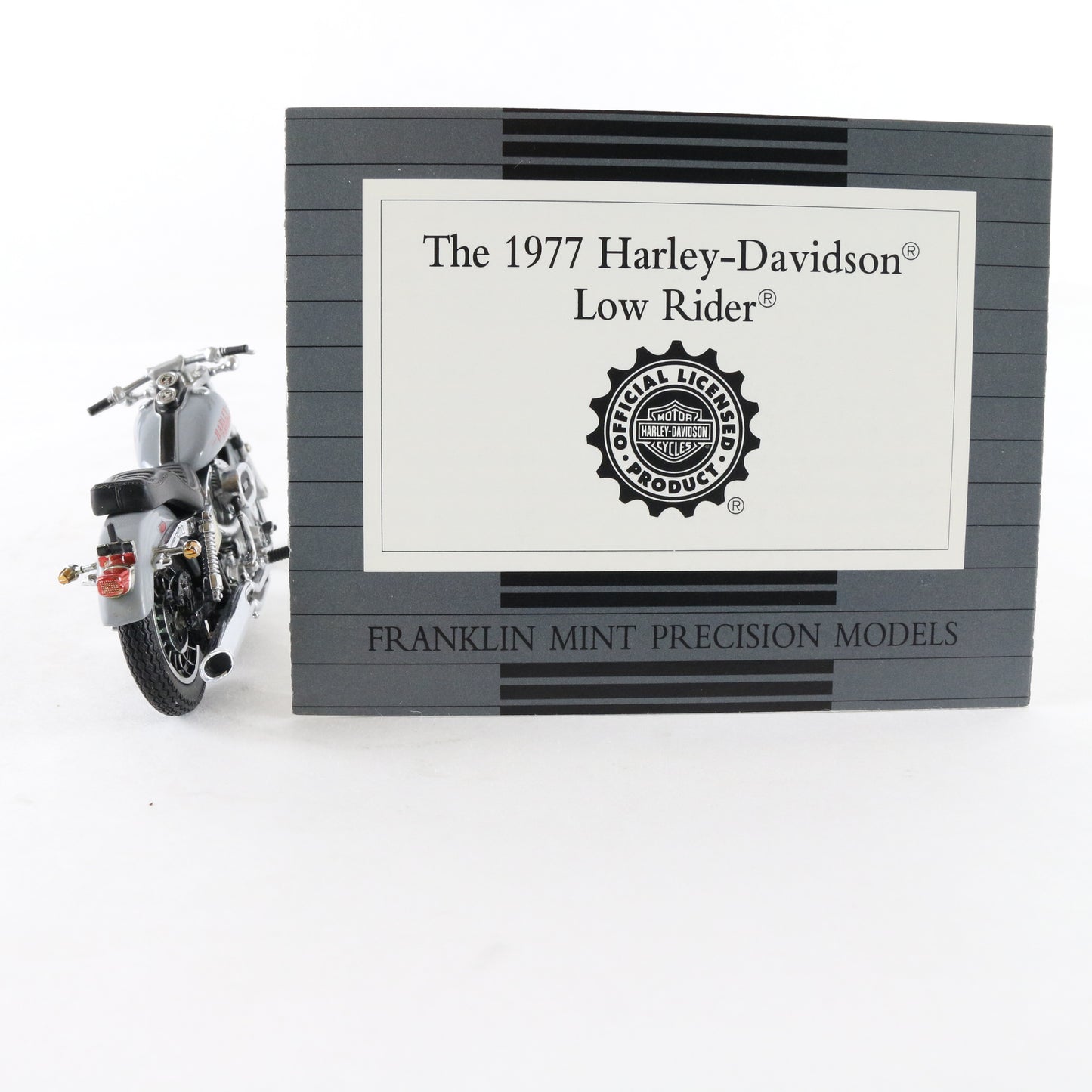 1977 Harley Davidson Low Rider Gray Franklin Mint 1:24 Diecast Model Motorcycle