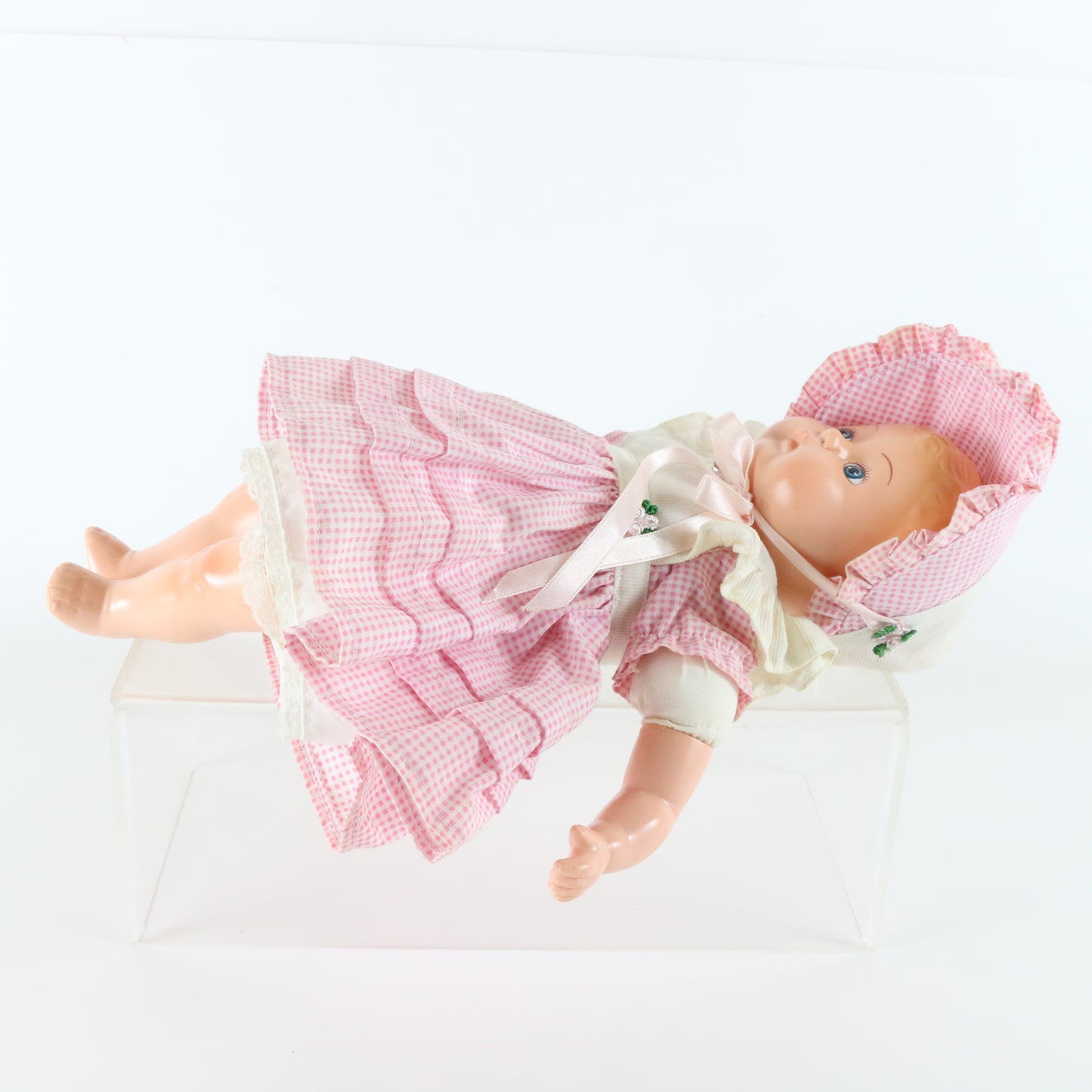 Gold Medal Baby Pink Dress Girl Horsman 13.5" Doll W/ Cap