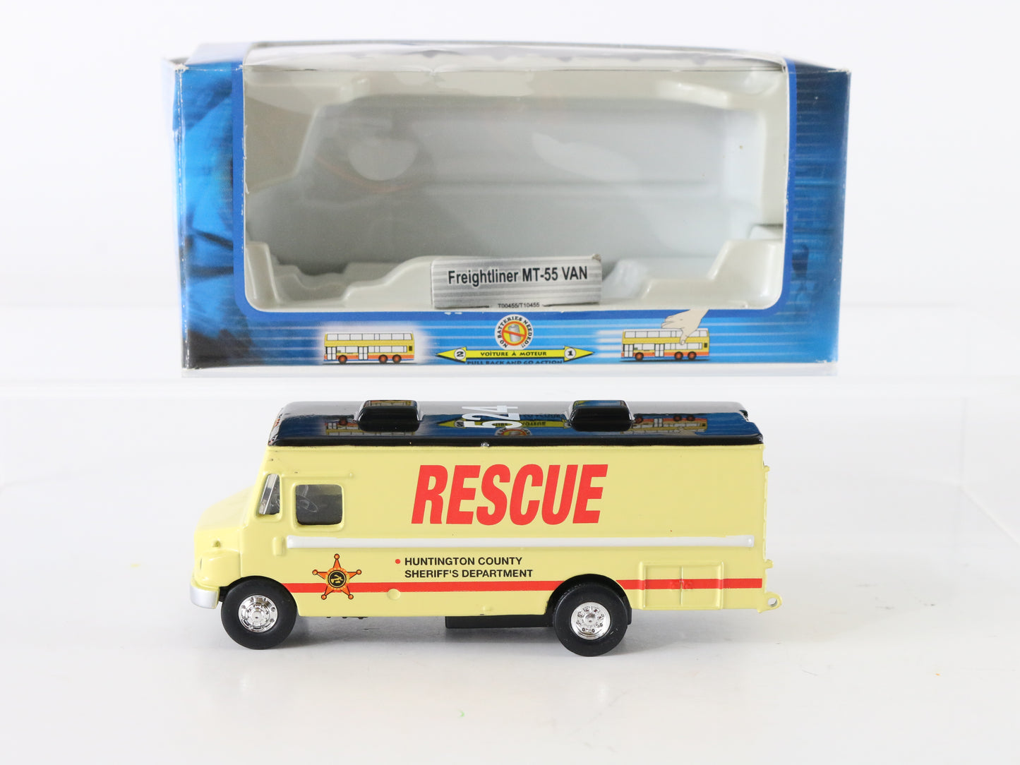 Freightliner Mt-55 Sheriff Rescue 524 Model Van Tins Toys 1:100 T455