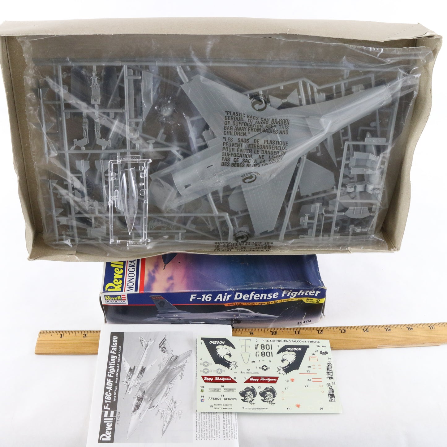 F-16 Air Defense Fighter Plane Revell Monogram 1:48 Model Kit 85-4774
