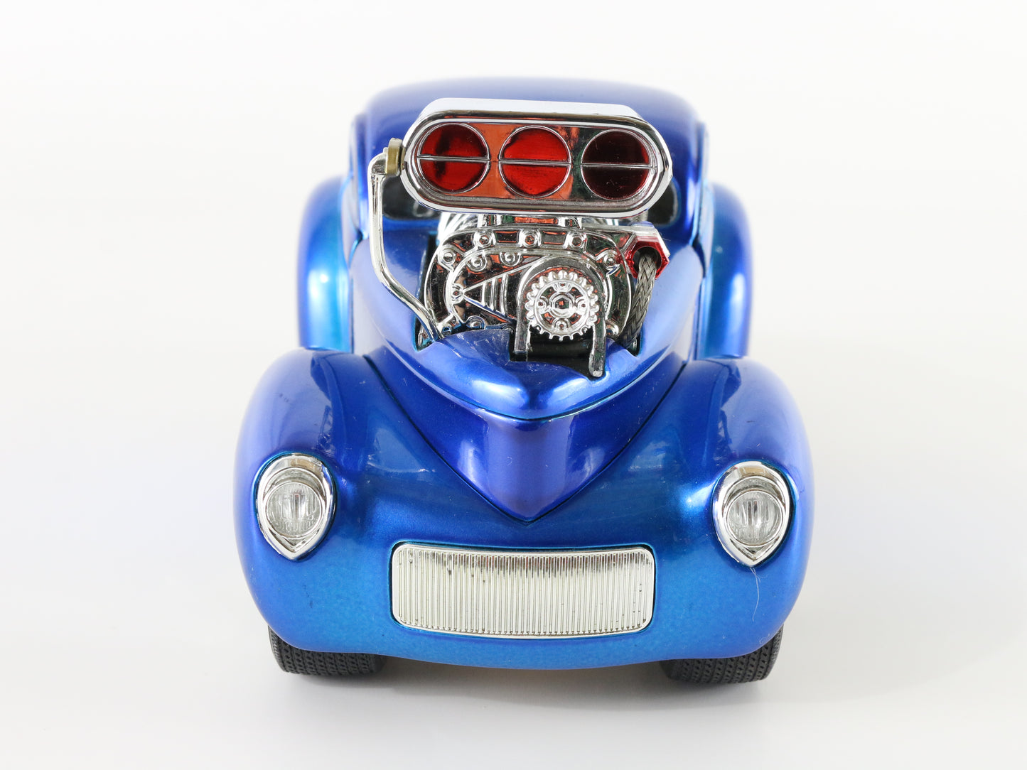 1941 Blue Willys Coupe Muscle Machines Funline Metal Model Car 1:18