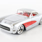 1957 Chevy Corvette Silver & Red Jada Toys Model Car 1:24