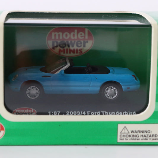 2003 Ford Thunderbird Convertible Aqua Blue Model Car HO Scale 1:87