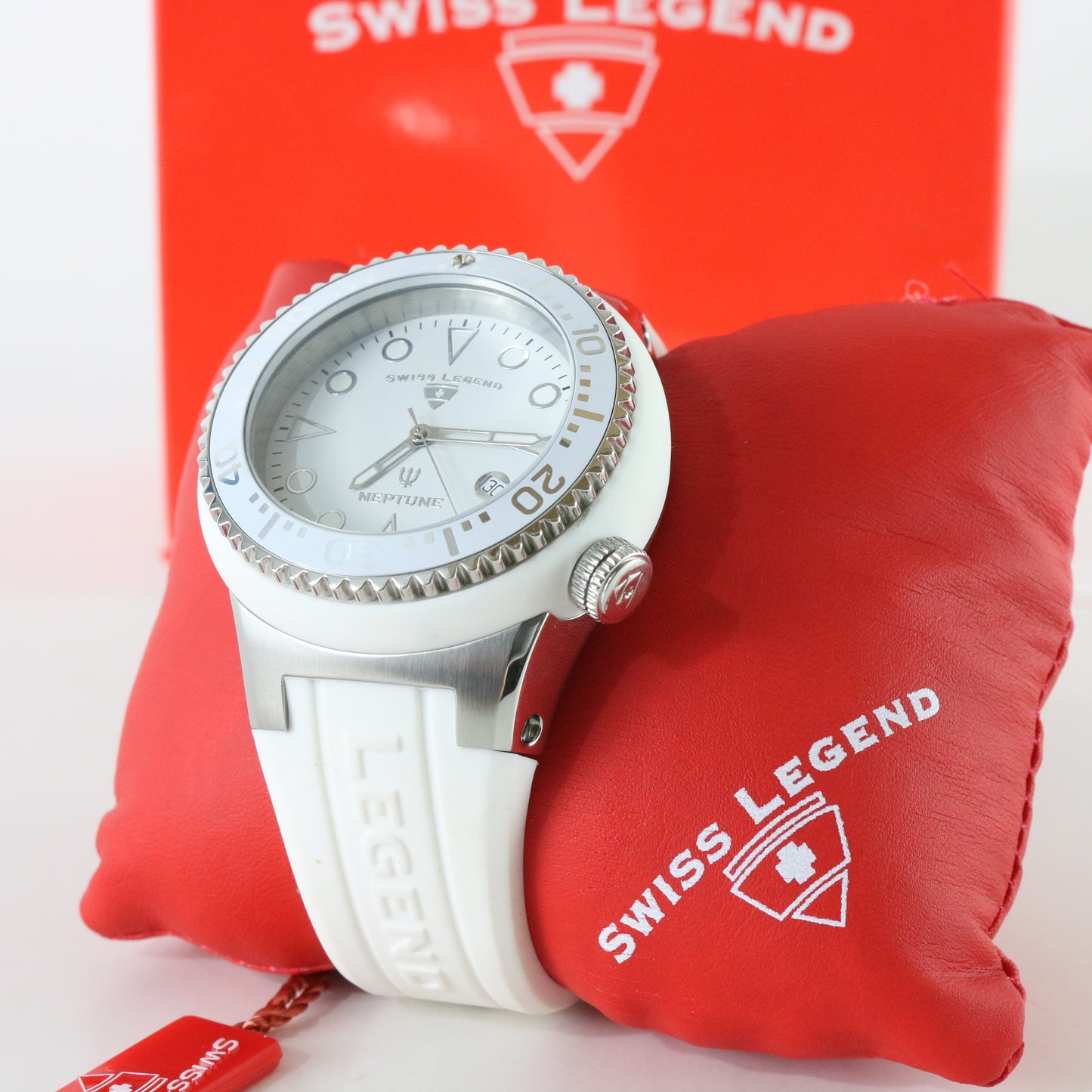 Swiss Legend Neptune White Watch Stainless Steel 10 ATM #112001461