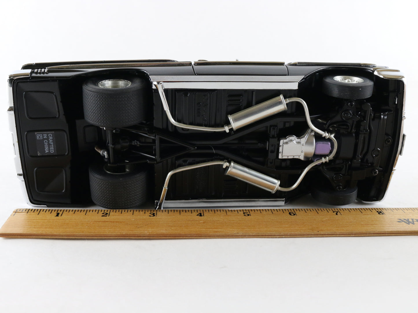 1958 Chevrolet Impala Street Machine Black W/ Flames Danbury Mint 1:24 Model Car