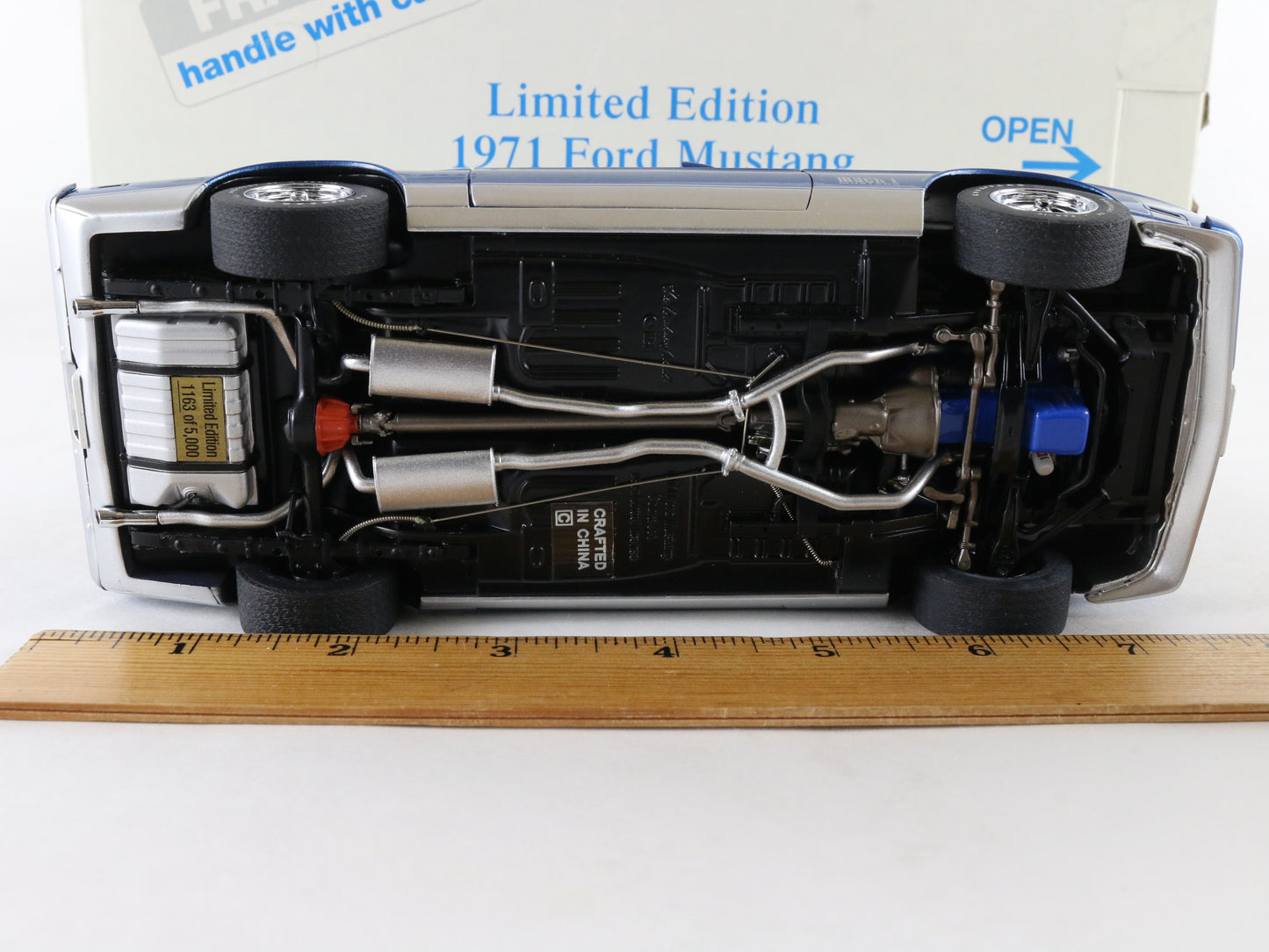 1971 Ford Mustang Fastback Mach 1 Blue #1163/5000 Danbury 1:24 Diecast Model