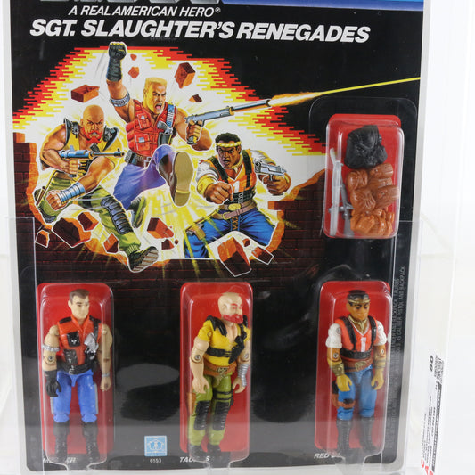 Vintage GI Joe Hasbro Sgt Slaughters Renegades 3.75" Figures CAS 80 Graded 1987