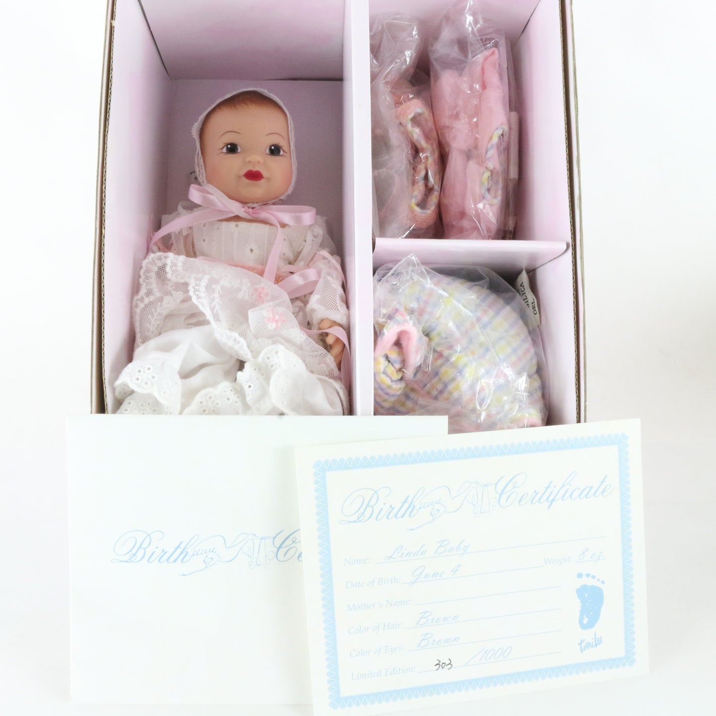 Terri Lee Baby Sister Linda Baby Brown Hair & Eyes 8" Doll W/ Accessories 70021