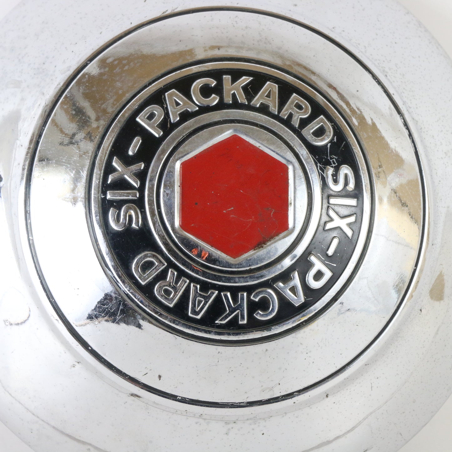 Vintage 1937-38 Packard Six Metal Dog Dish Wheel Hubcap 10"