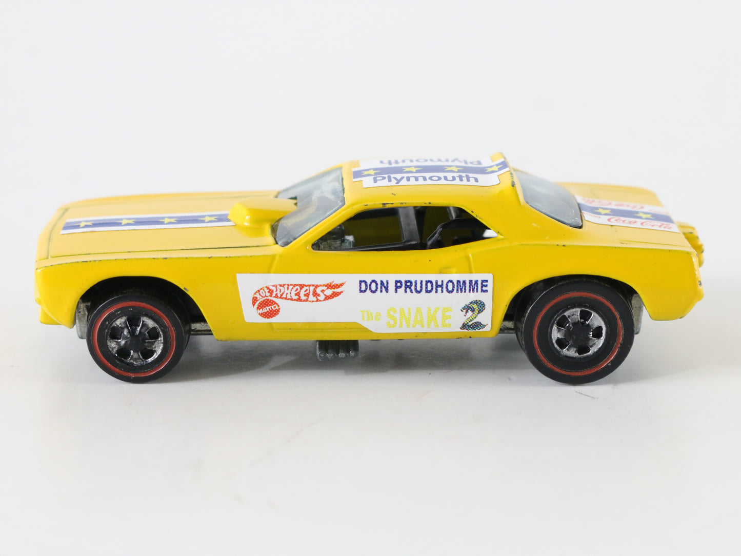 Hot Wheels Redline Prudhomme Snake W/ Decals ENAMEL YELLOW 1:64 6409 Usa