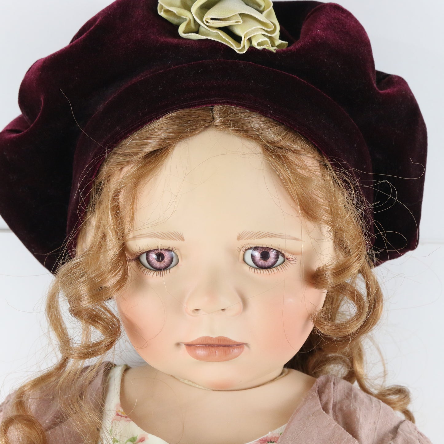 April Christine Orange Elite Dolls Large 26" Porcelain Girl W/ Hat 588/1000