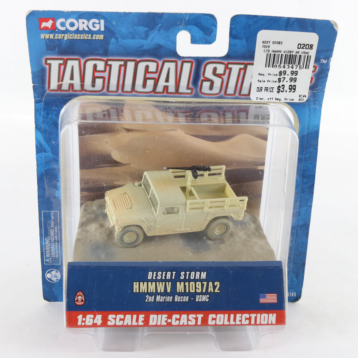 M1097A2 HMMWV Desert Storm USMC Truck Tactical Strike Corgi 1:64 US95105