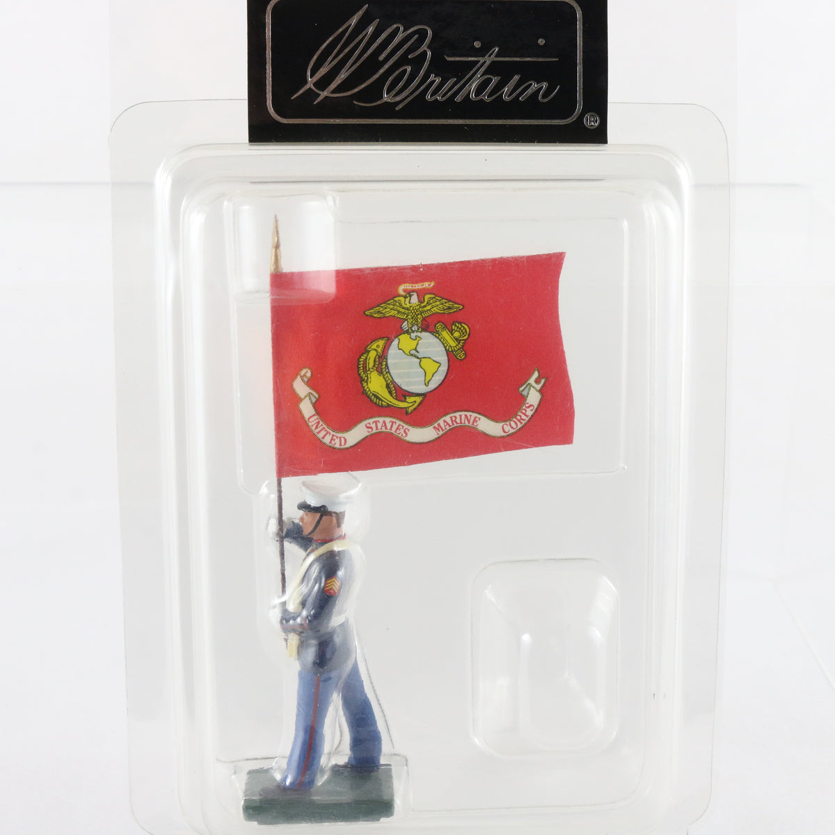 US Marine Standard Bearer USMC Flag Britains 1:32 43035 Metal Figure