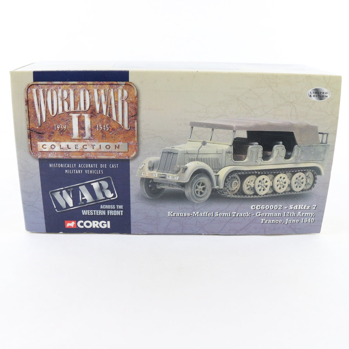 Sdkfz 7 Krauss Maffei Semi Track German Army WW2 Corgi 1:50 CC60002 Model