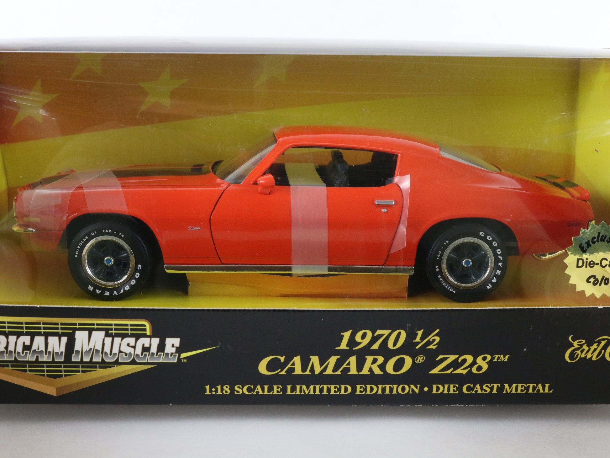 1970 1/2 Chevy Camaro Z28 Orange Black American Muscle ERTL 1:18 LE Model 32464