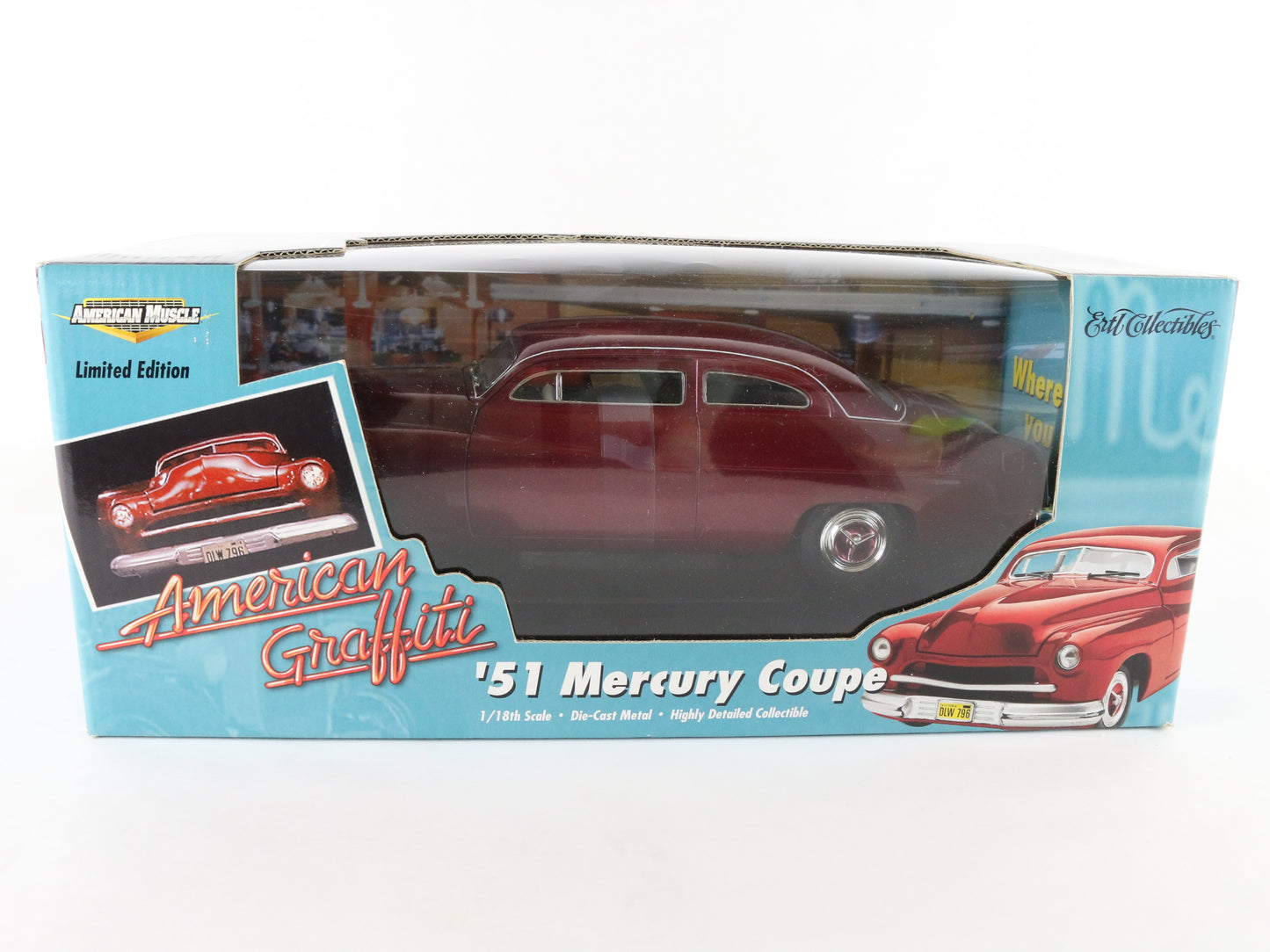 1951 '51 Mercury Coupe Purple American Graffiti ERTL 1:18 Sealed Model 32081