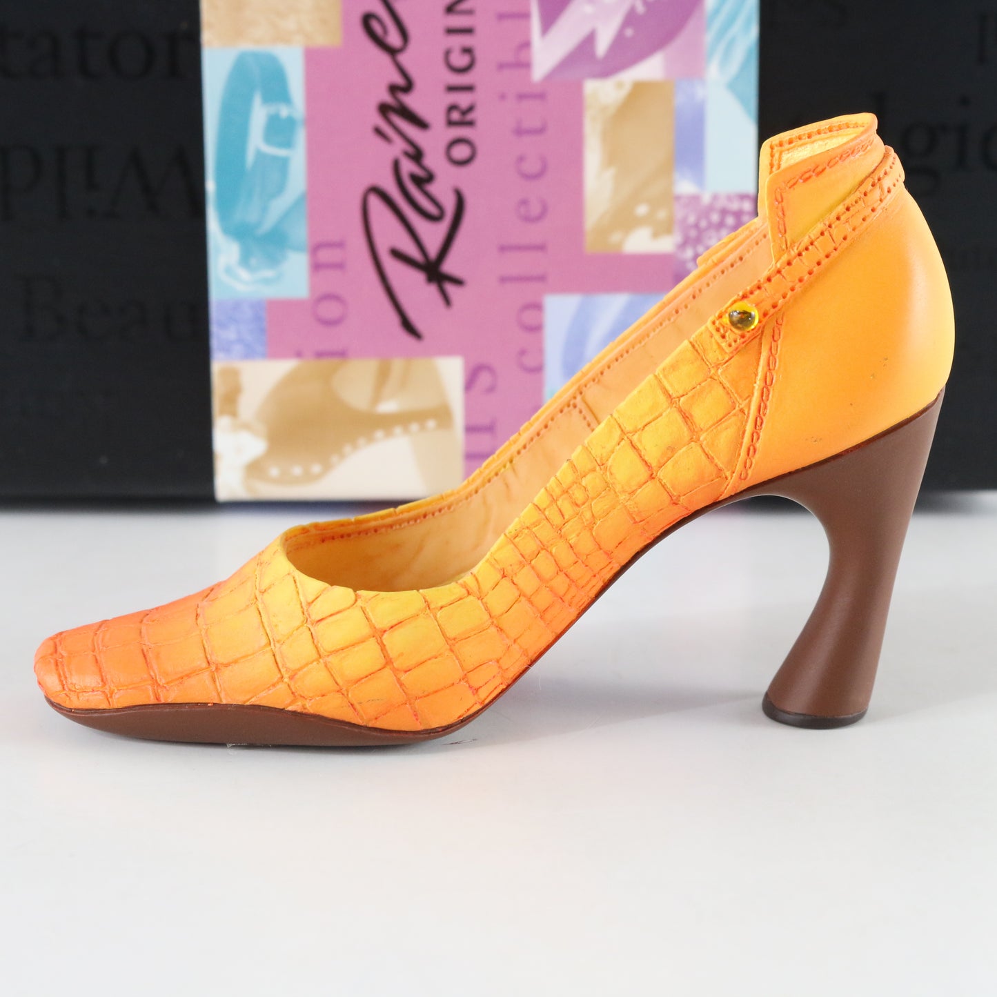 Just The Right Shoe Later Gator Orange Raine Willitts Resin Shoe 25104