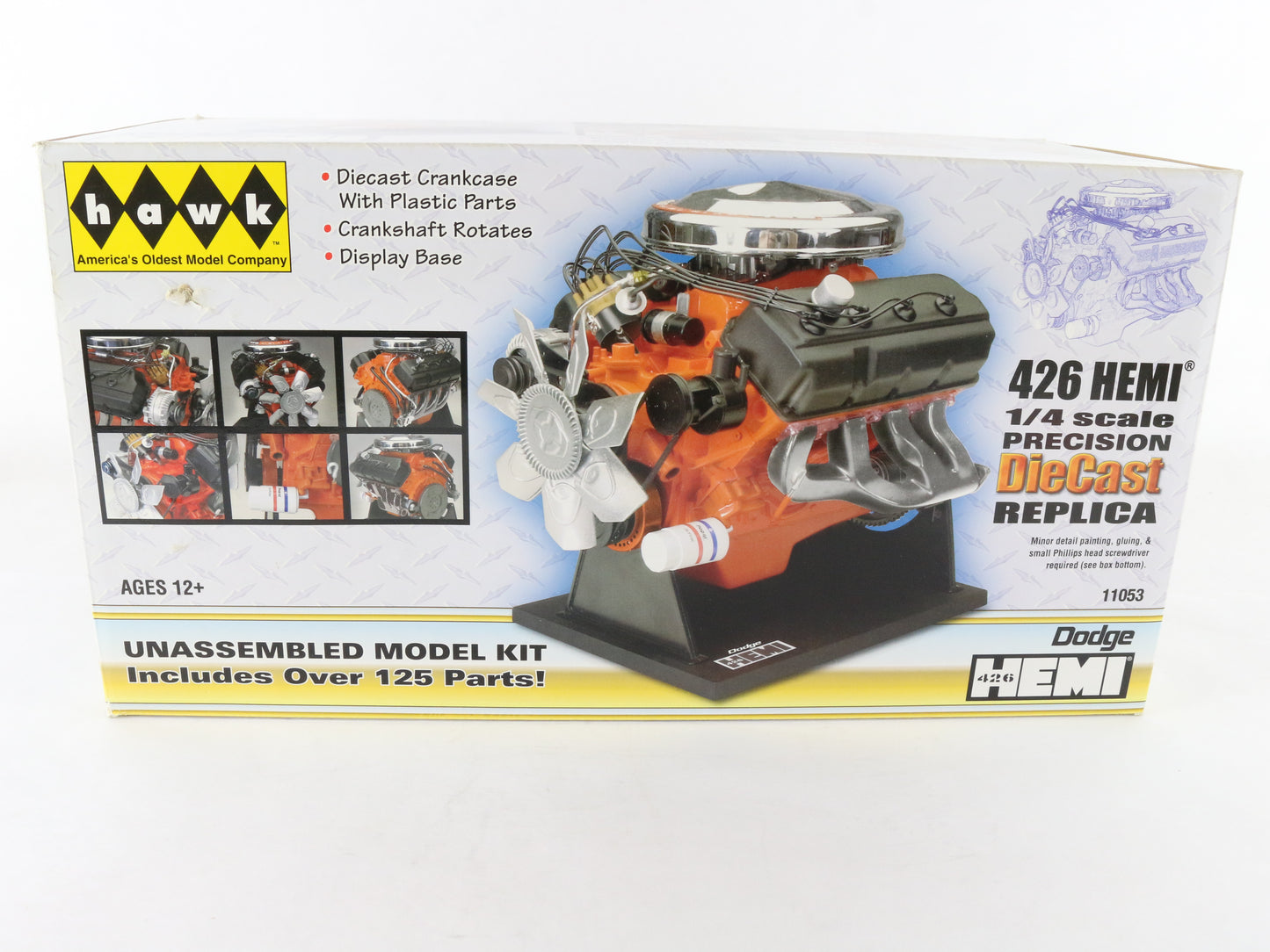 Dodge 426 Hemi Hawk 1/4 Scale Diecast Replica Model Motor 11053 Unbuilt