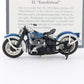 1936 Harley Davidson El Knucklehead Blue White Franklin Mint 1:24 Motorcycle