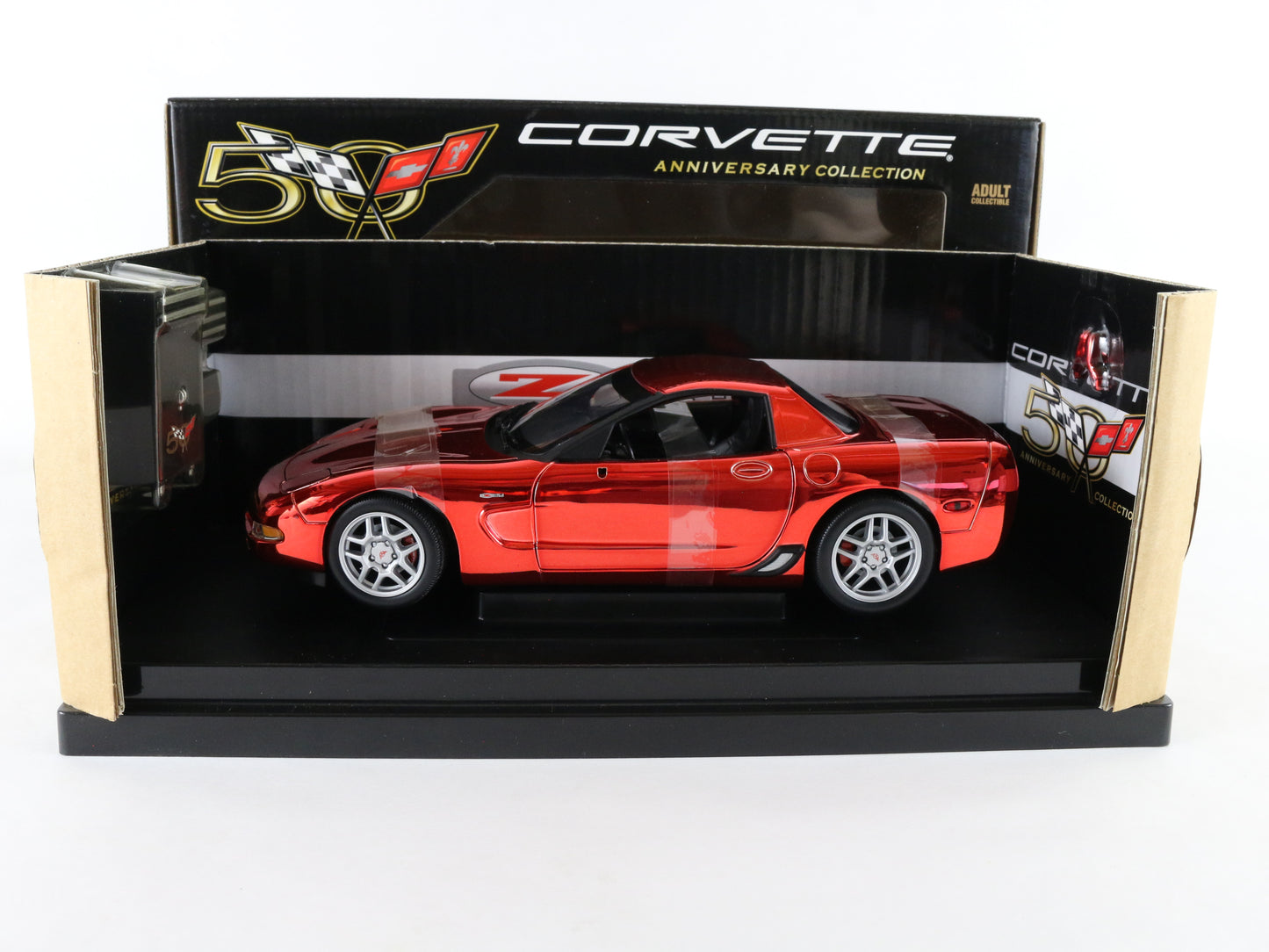 2003 Chevy Corvette 50th Anniversary Red Chrome ERTL 1:18 LE Of 500 29404pc