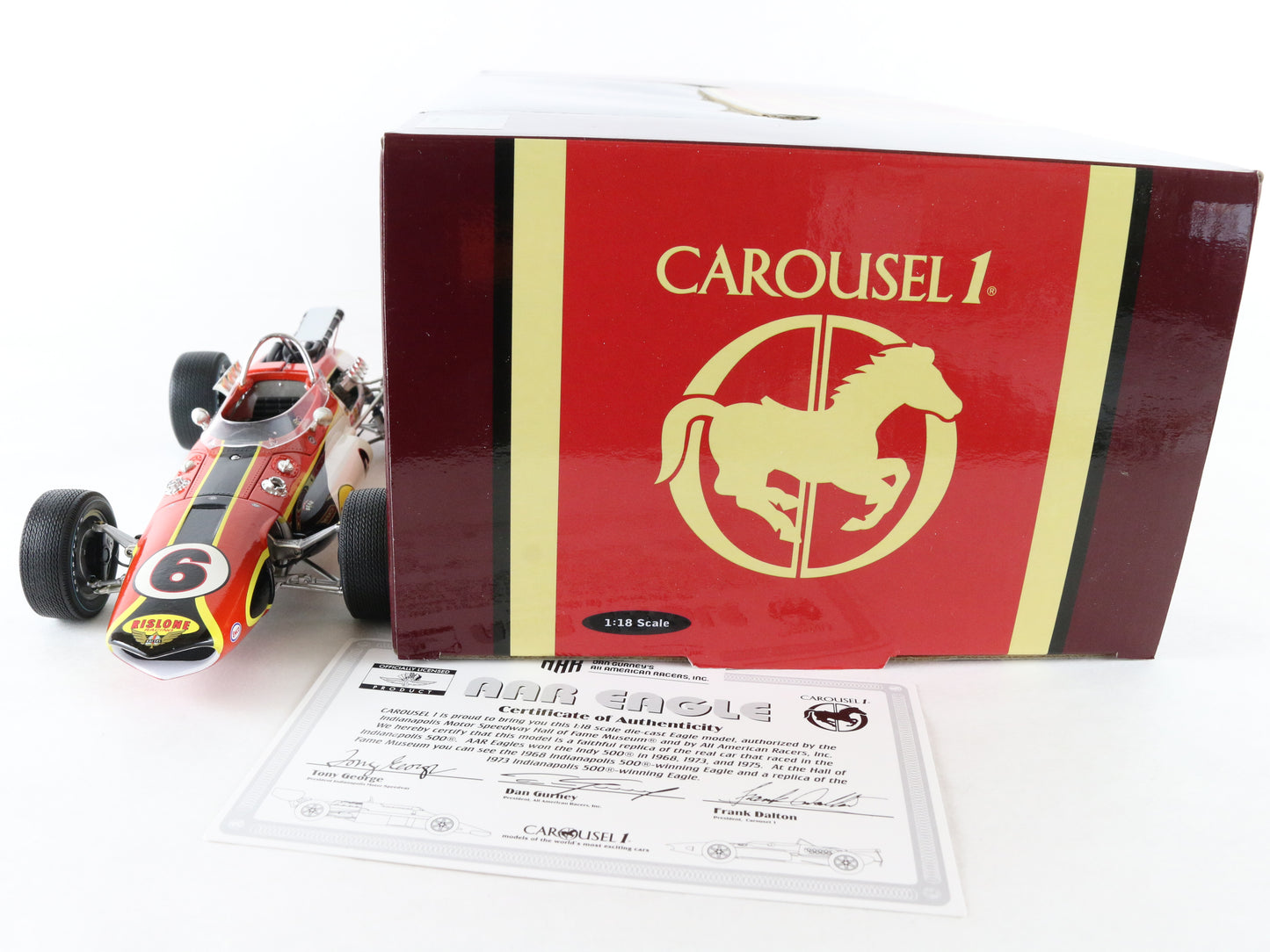 1967 AAR Eagle Indianapolis 500 #6 Unser Rislone Carousel 1 1:18 Metal Model Car