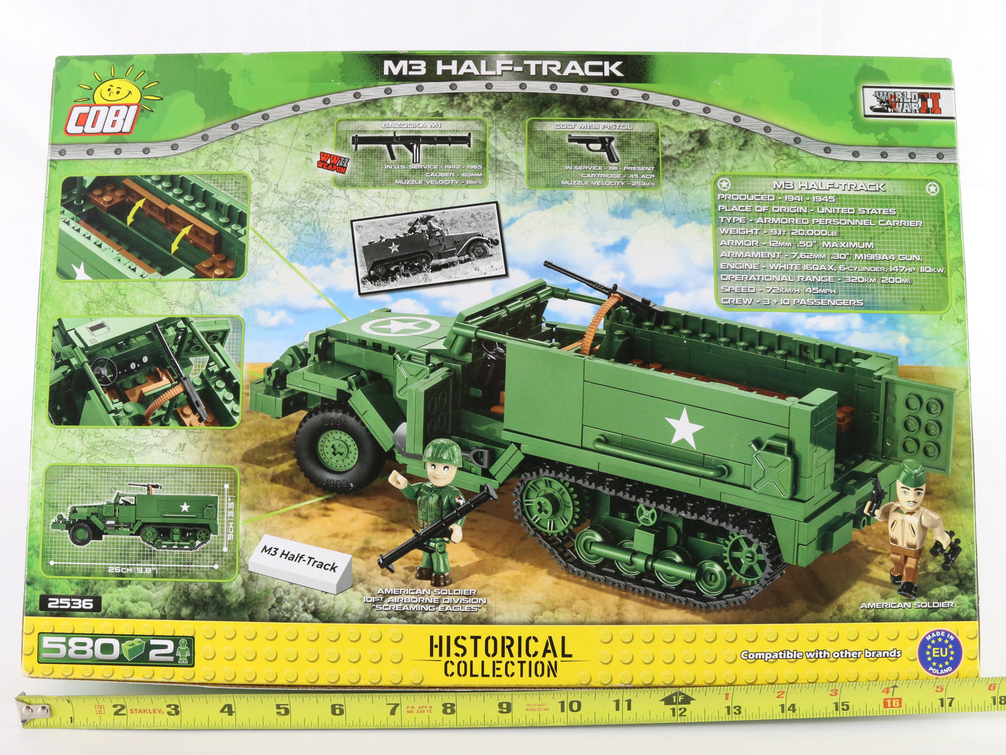 M3 Half Track Armored Personnel Carrier Us WW2 Historical Collection Cobi 2536