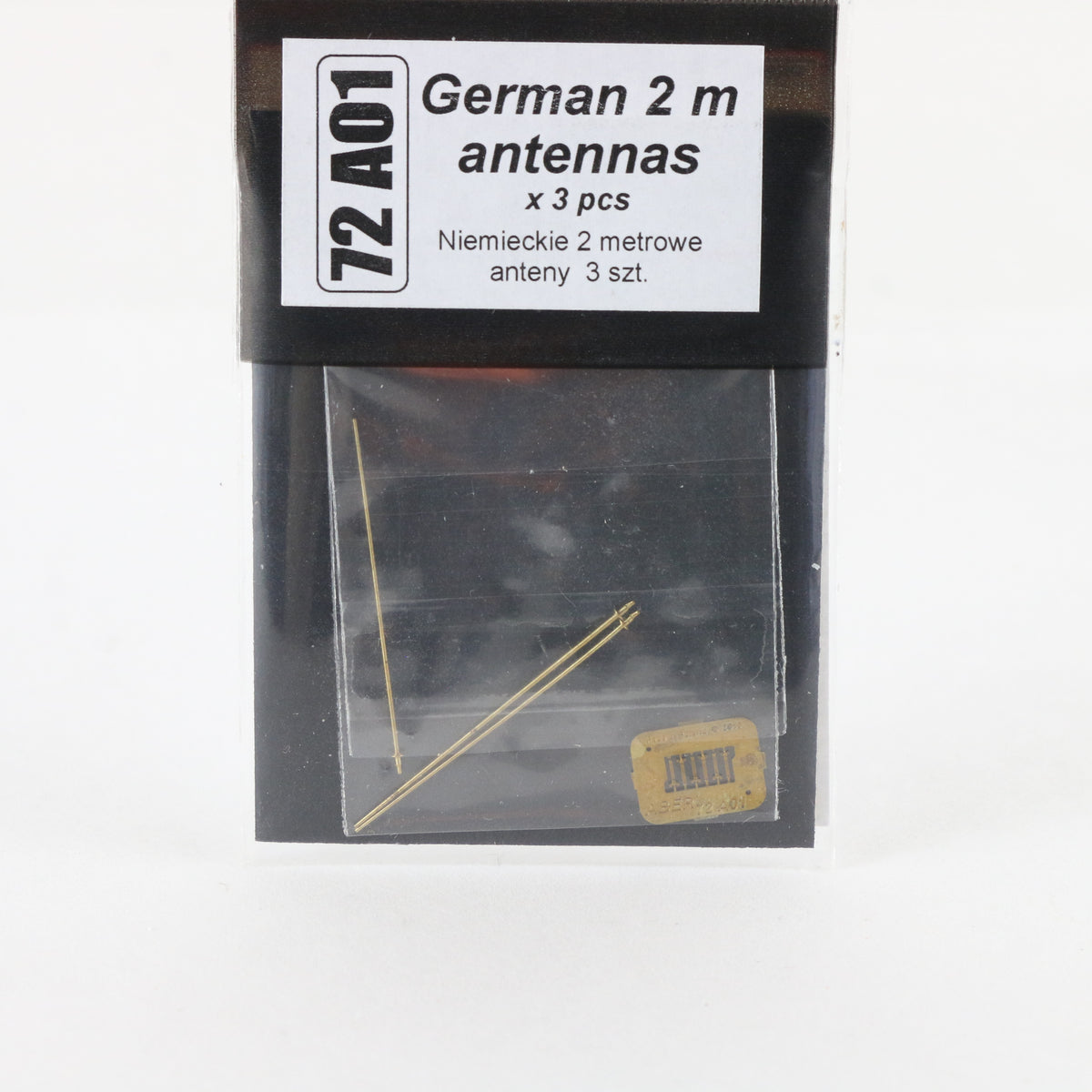 German 2 M Antennas Aerials Military Accessory Set Aber 1:72 72 A01 Brass Metal