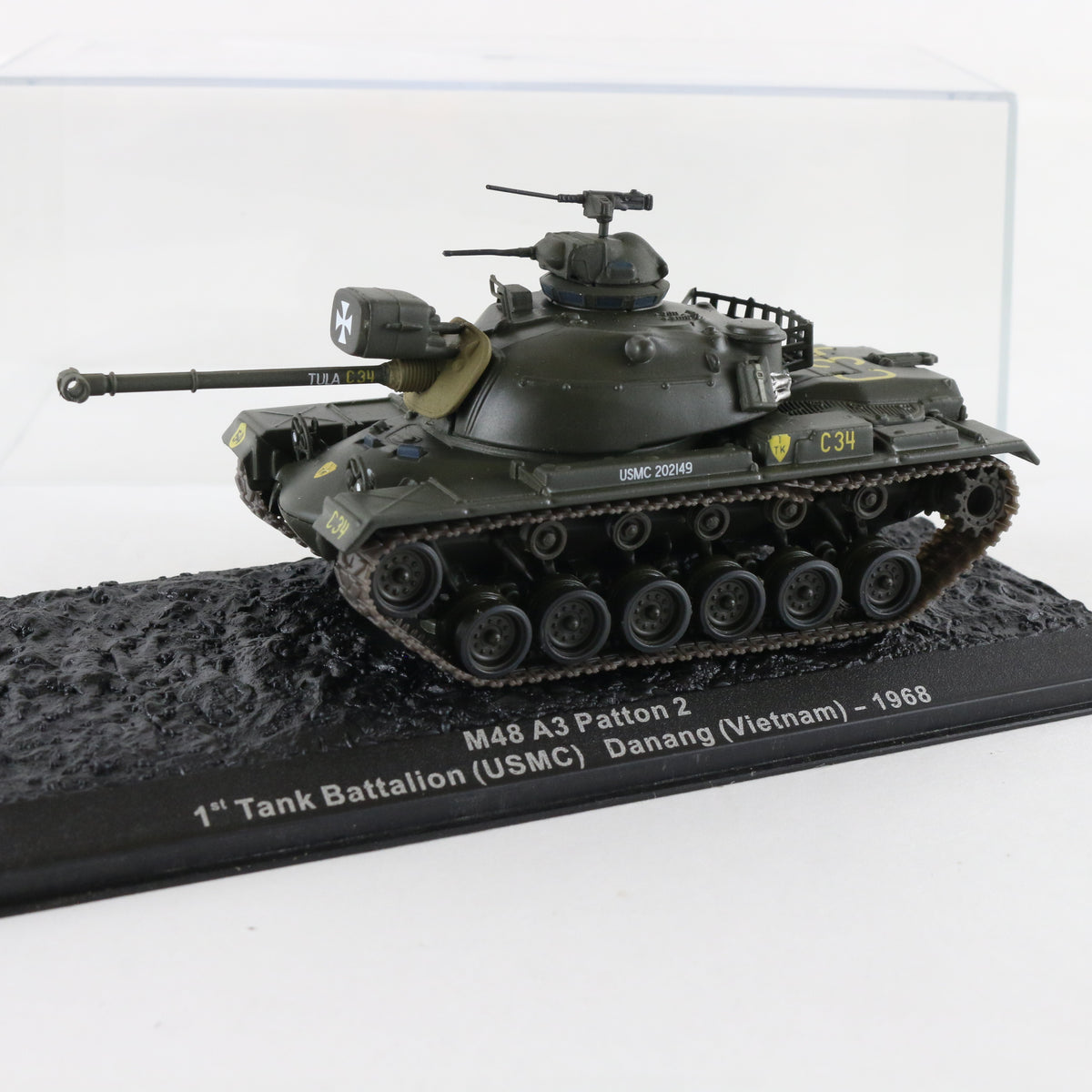 M48 A3 Patton 2 1st Tank Battalion USMC Vietnam 1968 Altaya 1:72 Metal Vehicle