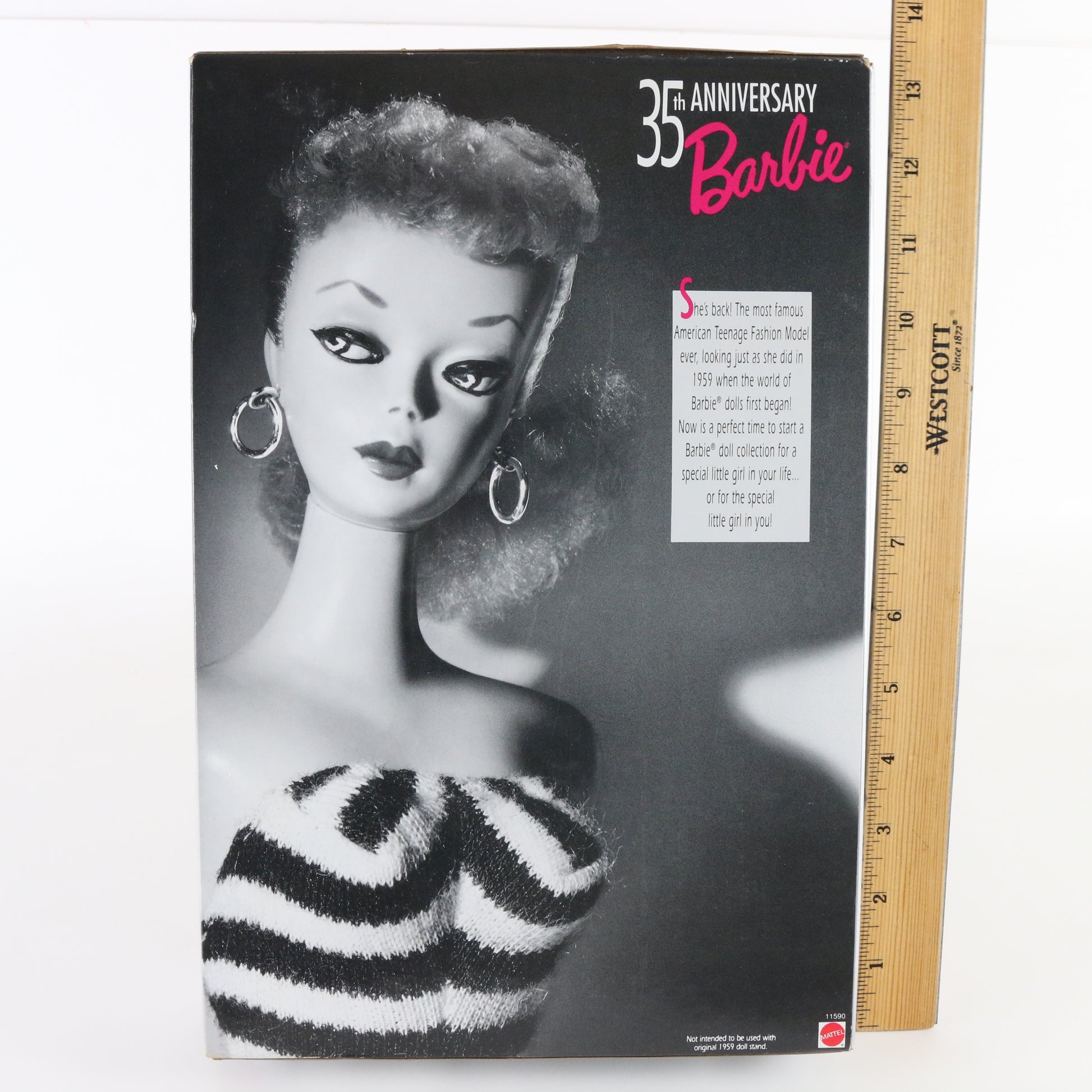 35th Anniversary Barbie 1959 Doll & Package Reproduction Mattel 11590 1993