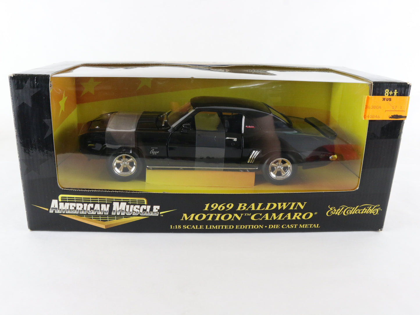 1969 Chevy Camaro Baldwin Motion Black American Muscle ERTL 1:18 Diecast 32472