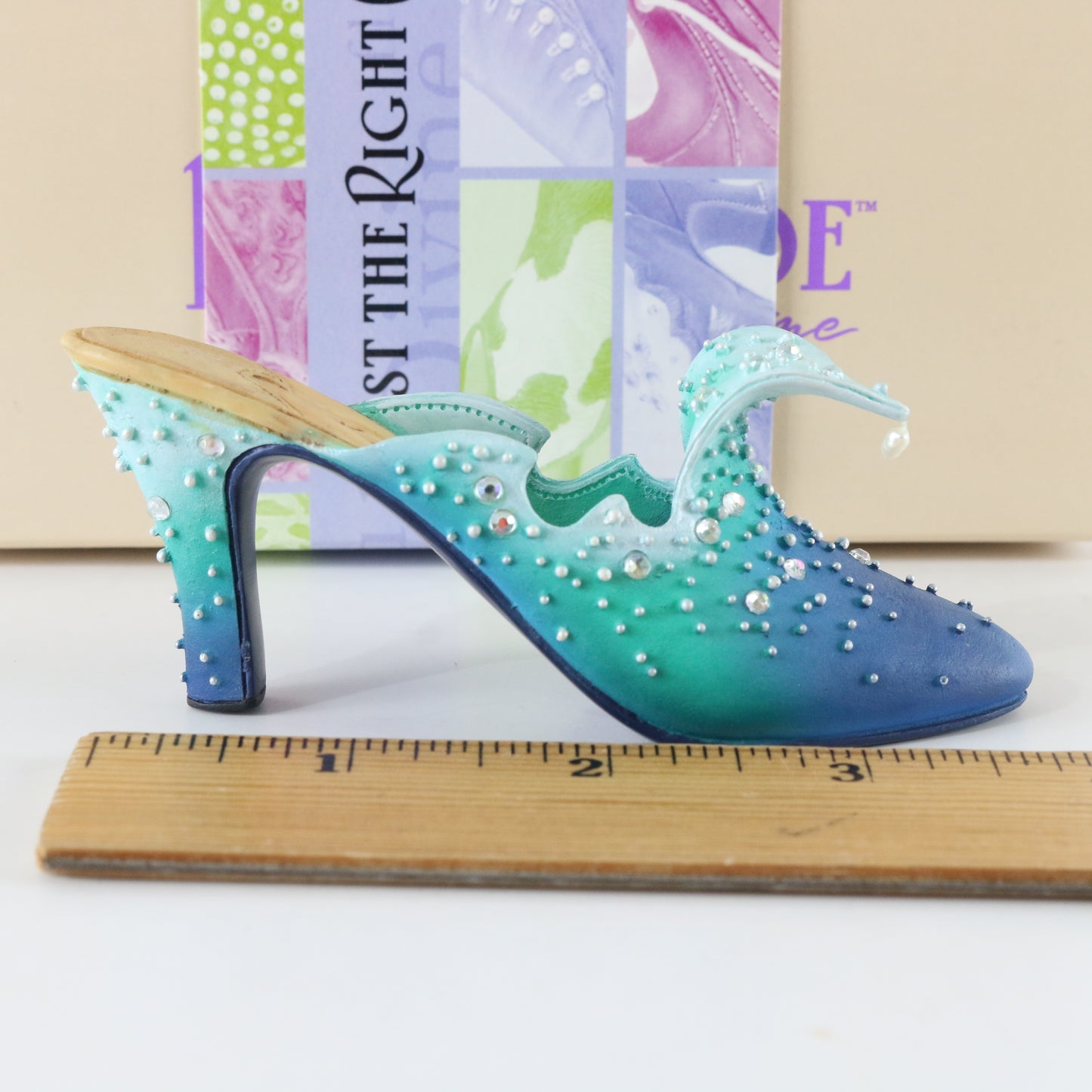 Just The Right Shoe Wave Blue Green Raine Willitts Resin Collectible Shoe 25060