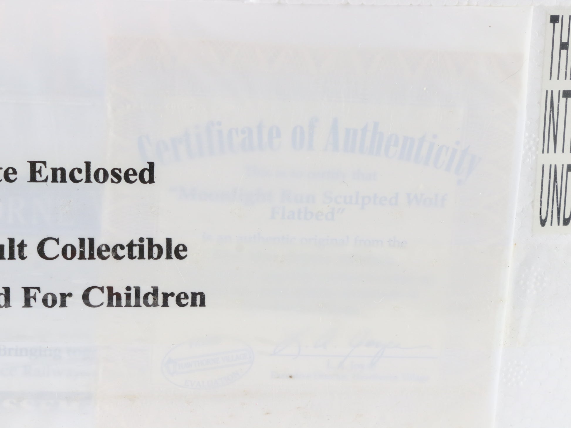 Hawthorne Village HO Moonlight Run Wolf Flatbed Train 14-09137-020 SEALED