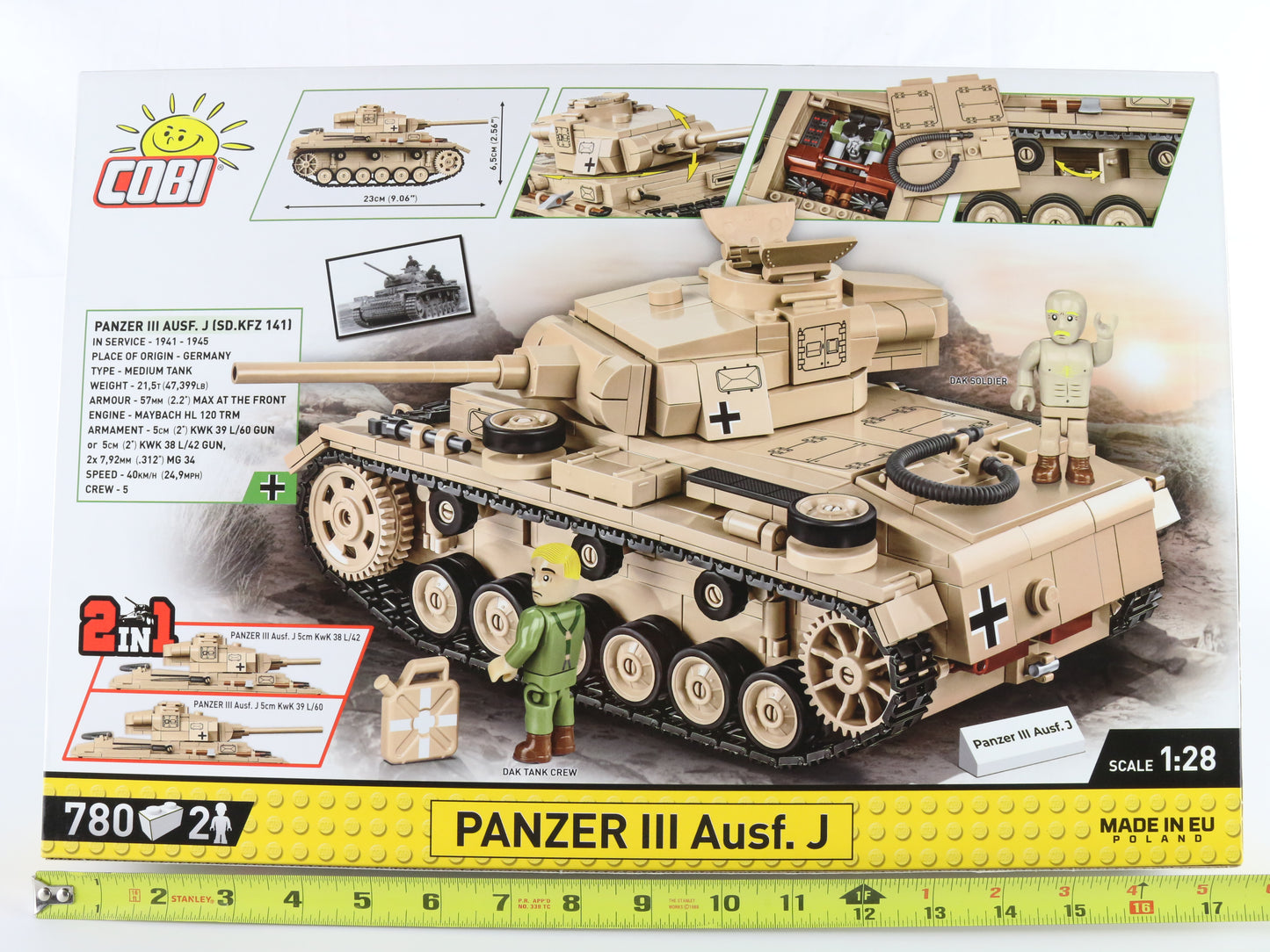 Panzer III Ausf J Medium Tank German WW2 Historical Cobi 1:28 2562