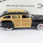 1942 Chrysler Town & Country Black Wood Panel Danbury Mint 1:24 Diecast Model