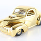 1941 Willys Coupe Gold Metal Model Car Racing Champions 1:24 24k Plated