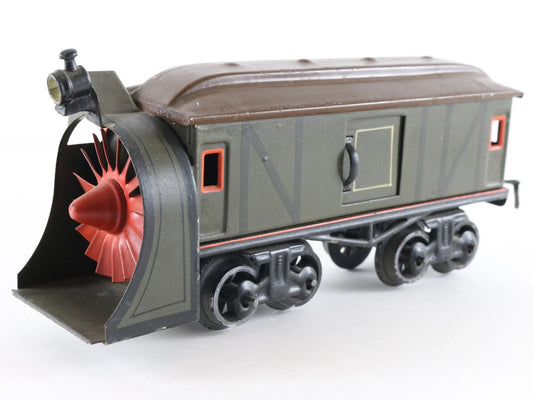 Bing Prewar O Rotary Snow Plow Tinplate Metal Train German Painted VERY NICE