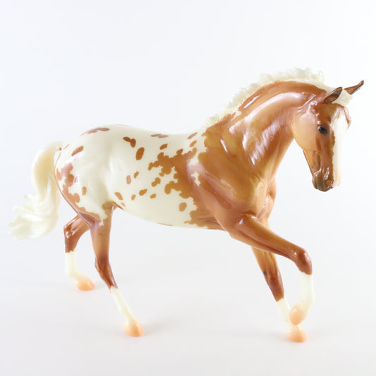 Breyer Lionel Glossy Appaloosa Cantering Warmblood BreyerWest 250 Made Horse