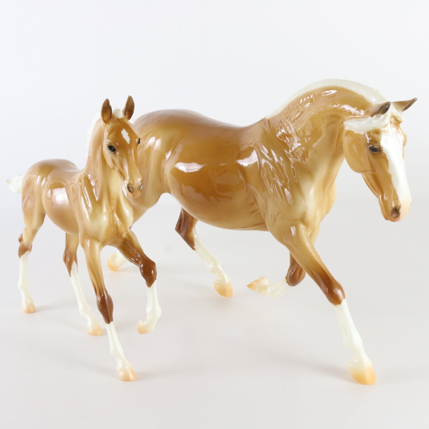 Breyer Poppy & Ollie Andalusian Mare & Foal Vintage Club Palomino Glossy 250 LE
