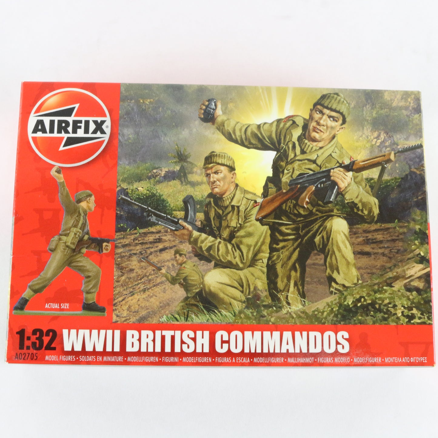 British Commandos WWII Airfix 1:32 A02705 Plastic Model Soldier Figures