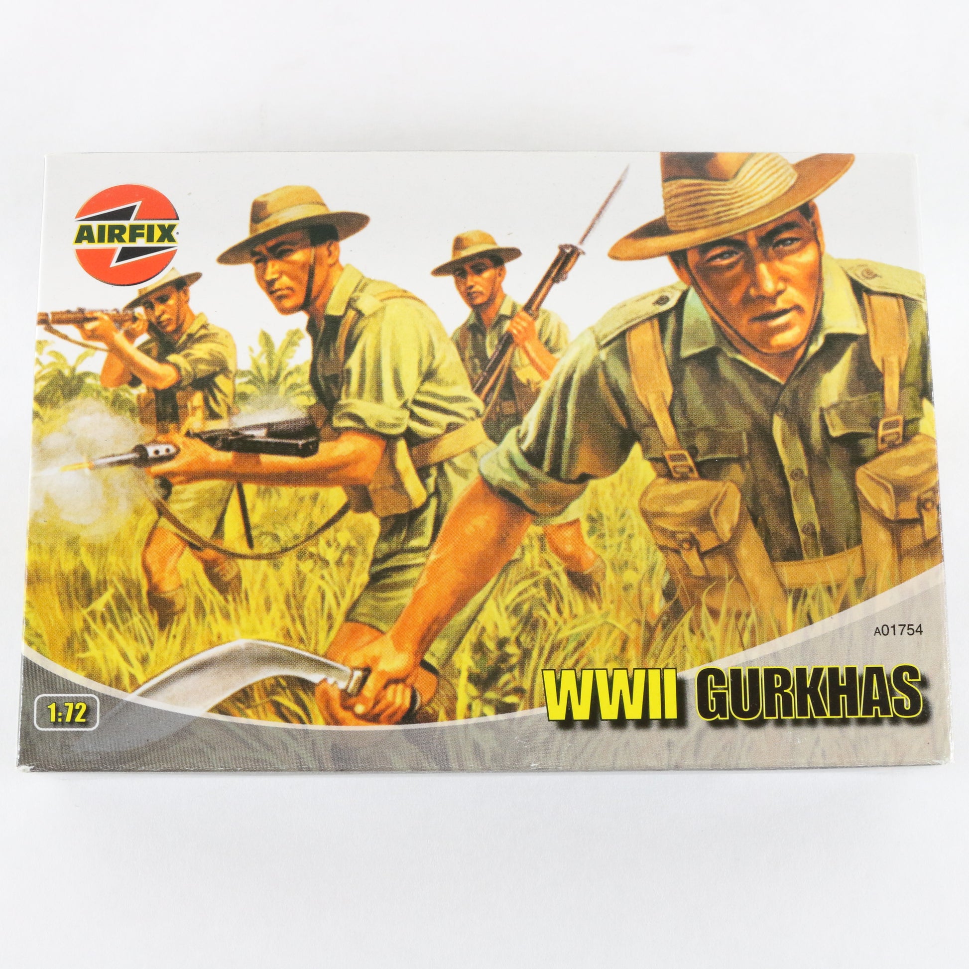 British Indian Gurkhas Soldiers WW2 Airfix 1:72 A01754 Plastic Model Figures