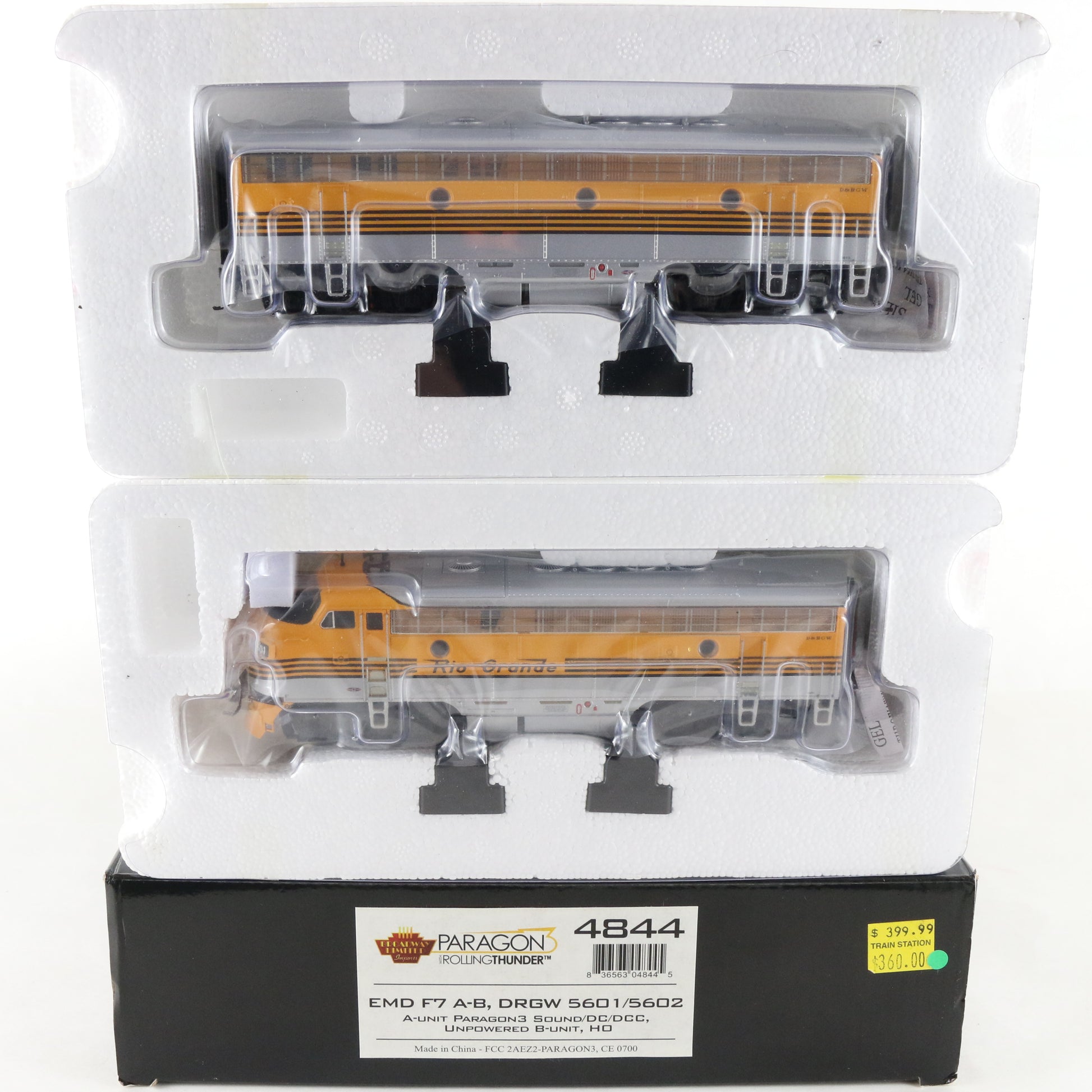 Broadway Limited Paragon 3 HO EMD F7A-B DRGW 5601 5602 Diesel Locos 4844