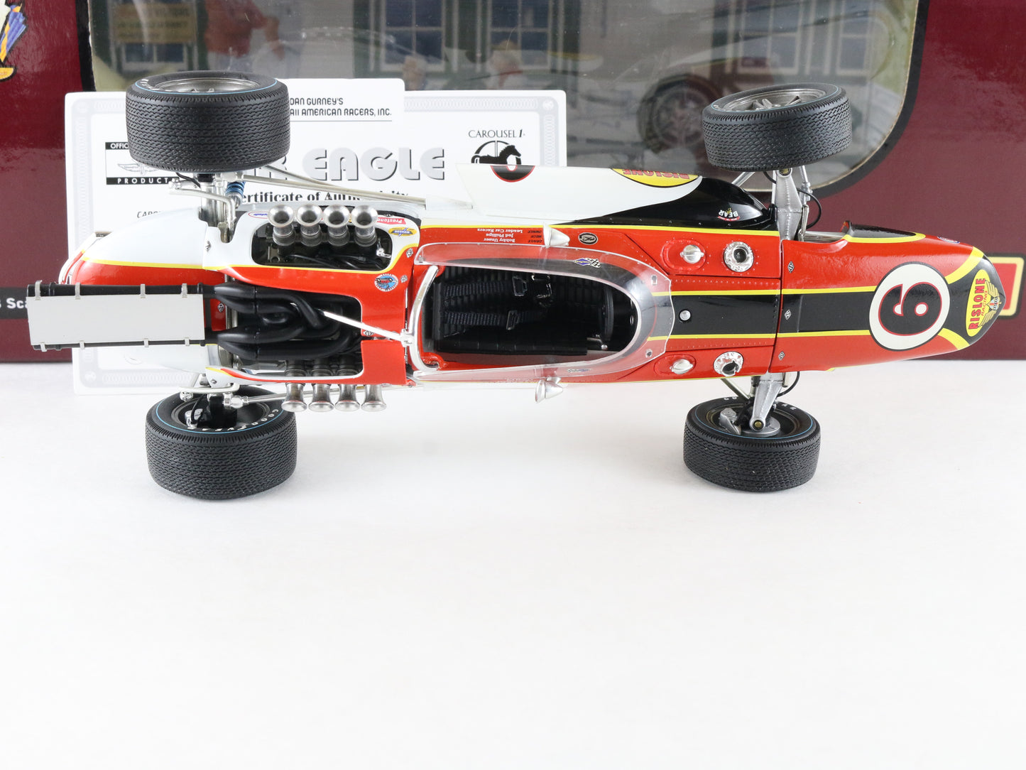 1967 AAR Eagle Indianapolis 500 #6 Unser Rislone Carousel 1 1:18 Metal Model Car