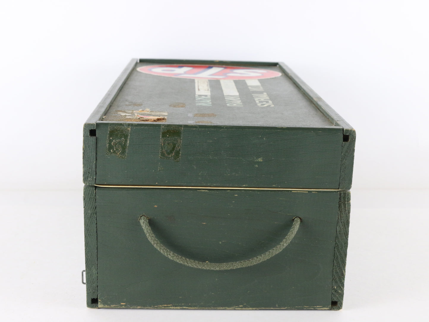  1960s Gi Joe Hasbro Wooden Green Military Footlocker Case W/ Tray