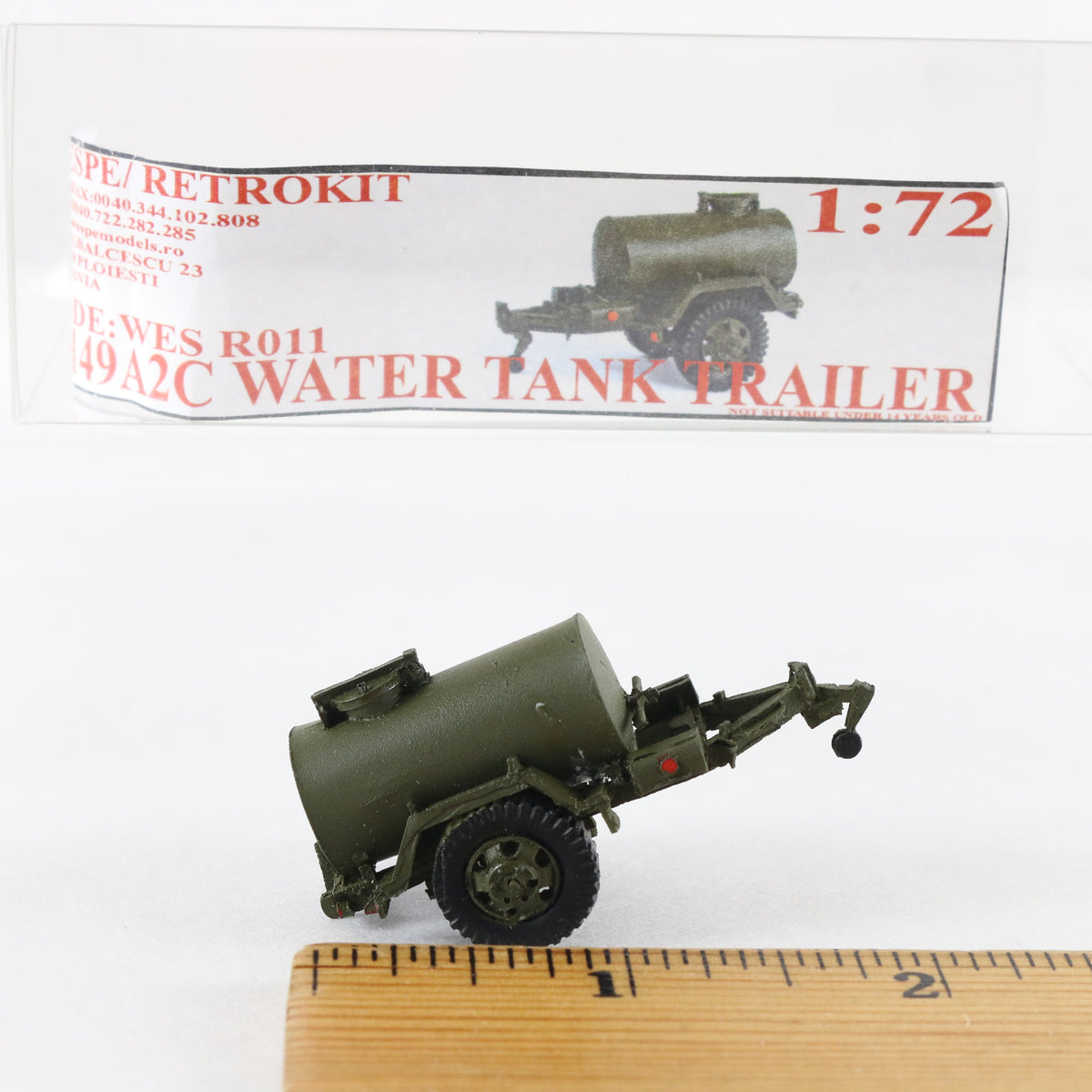 M149A2C Water Tank Trailer Wespe Retrokit 1:72 R011 Built Military Resin Model