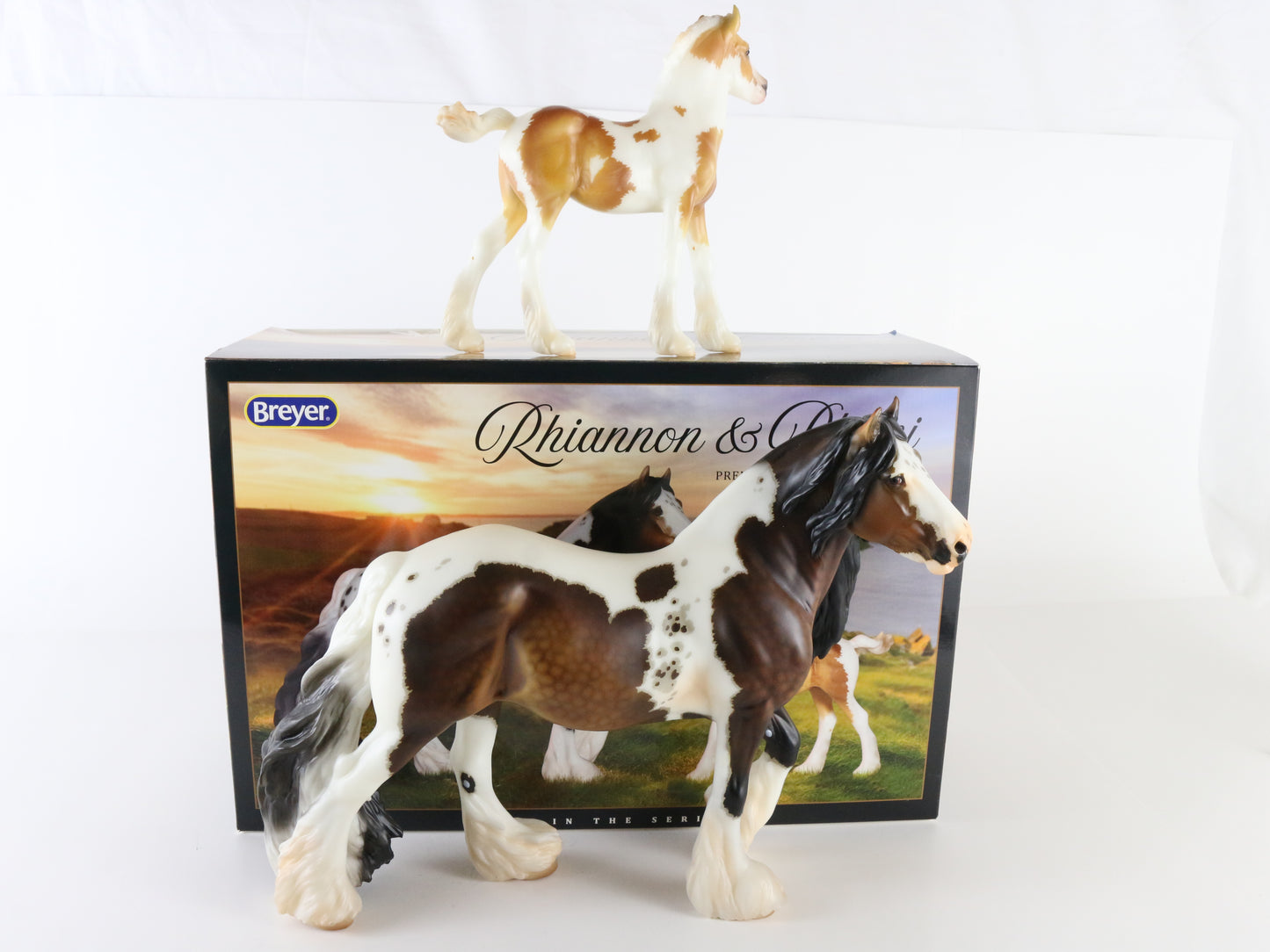 Breyer Rhiannon & Rhemi Vanner Mare & Foal Premier Collection W/ Box Bag & COA