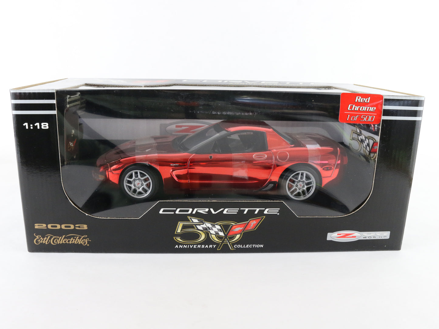 2003 Chevy Corvette 50th Anniversary Red Chrome ERTL 1:18 LE Of 500 29404pc