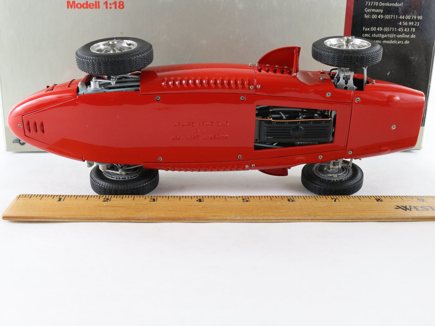 1957 Maserati 250F Grand Prix Sieger Red Yellow CMC 1:18 M-051 Model Car