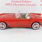 1955 Chevy Corvette Roadster Venetian Red Limited Danbury Mint 1:24 Diecast 396