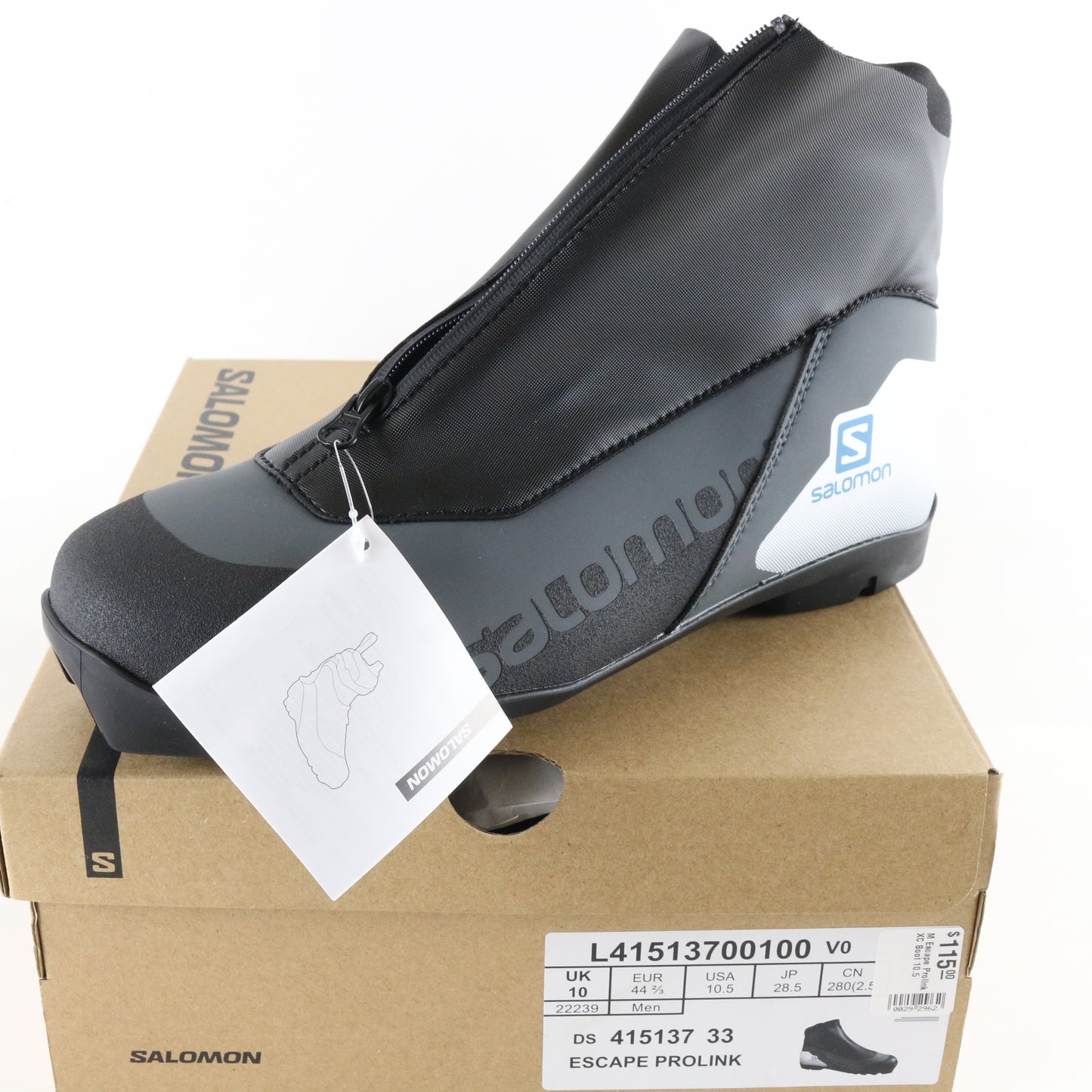 Salomon Escape Prolink Mens Warm Winter Cross Country Ski Boots Size 10.5 USA
